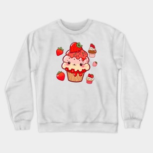 Straws And Berries Crewneck Sweatshirt